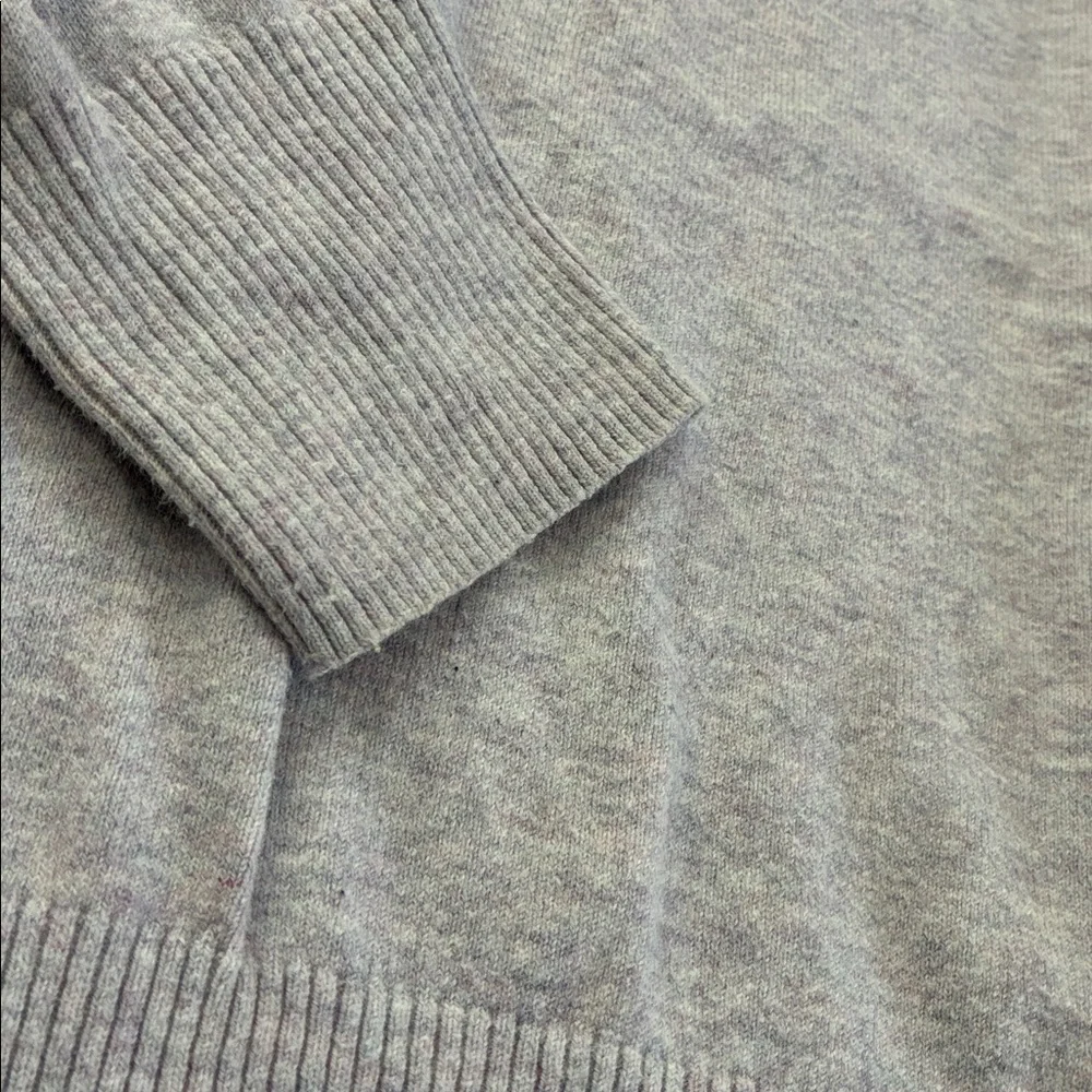 A New Day Grey & Purple Crewneck Sweater with Ribbed Cuff Detail